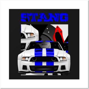 Ford Mustang White Posters and Art